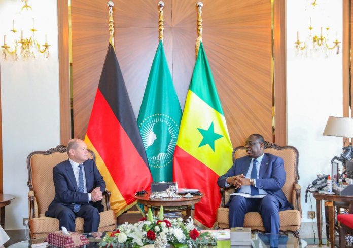 Palais : Le Président Macky Sall reçoit le Chancelier allemand Olaf Scholz (Photos)
