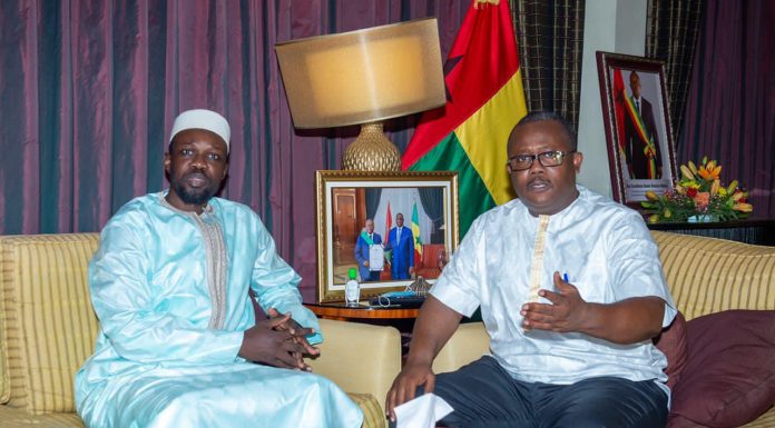 (06 Photos) Ousmane Sonko reçu à l’hôtel King Fahd Palace par le président Umaru Sissoko Embalo