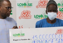 Gagnant de 15 millions de francs CFA au Senloto Jackpot : Mr Alphonse Séne déclare que ses rêves vont se réaliser