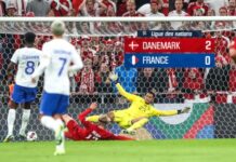 Ligue des Nations: La France malmenée à la pause par Danemark (2-0)