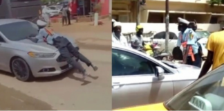 Vidéo virale du policier sur le capot d’une voiture : le conducteur Moustapha Diène placé en garde à vue.
