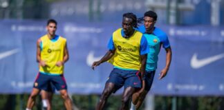 FC Barcelone: Alpha Diounkou s’est entrainé sous les ordres de Xavi ce mercredi (photos)