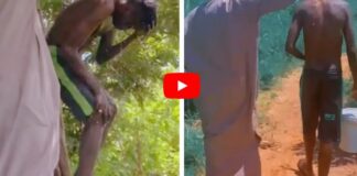 (Vidéo) : Mbaye Kouthia filmé en train de prendre un bain mystique