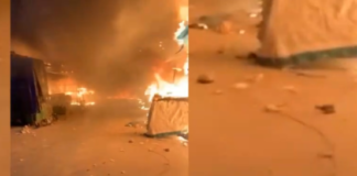 Urgent : Un grave incendie déclaré au marché Occass de Touba (vidéo)