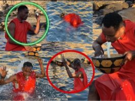 (Vidéo): Ouzin Keita organise un « Ndeup » au milieu de la mer pour Viviane