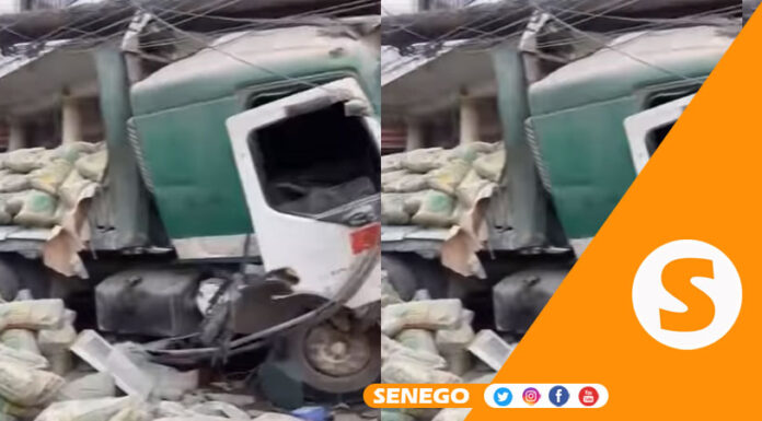 Ouakam : Un camion fou finit sa course dans un magasin (Vidéo)