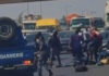 Urgent: Grave accident un véhicule de la gendarmerie s’est renversé