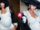 (Photos) – Rihanna réchauffe son baby bump avec une mini robe en fourrure.
